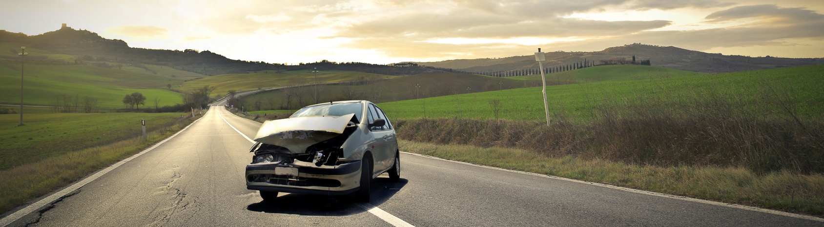 Crashed car